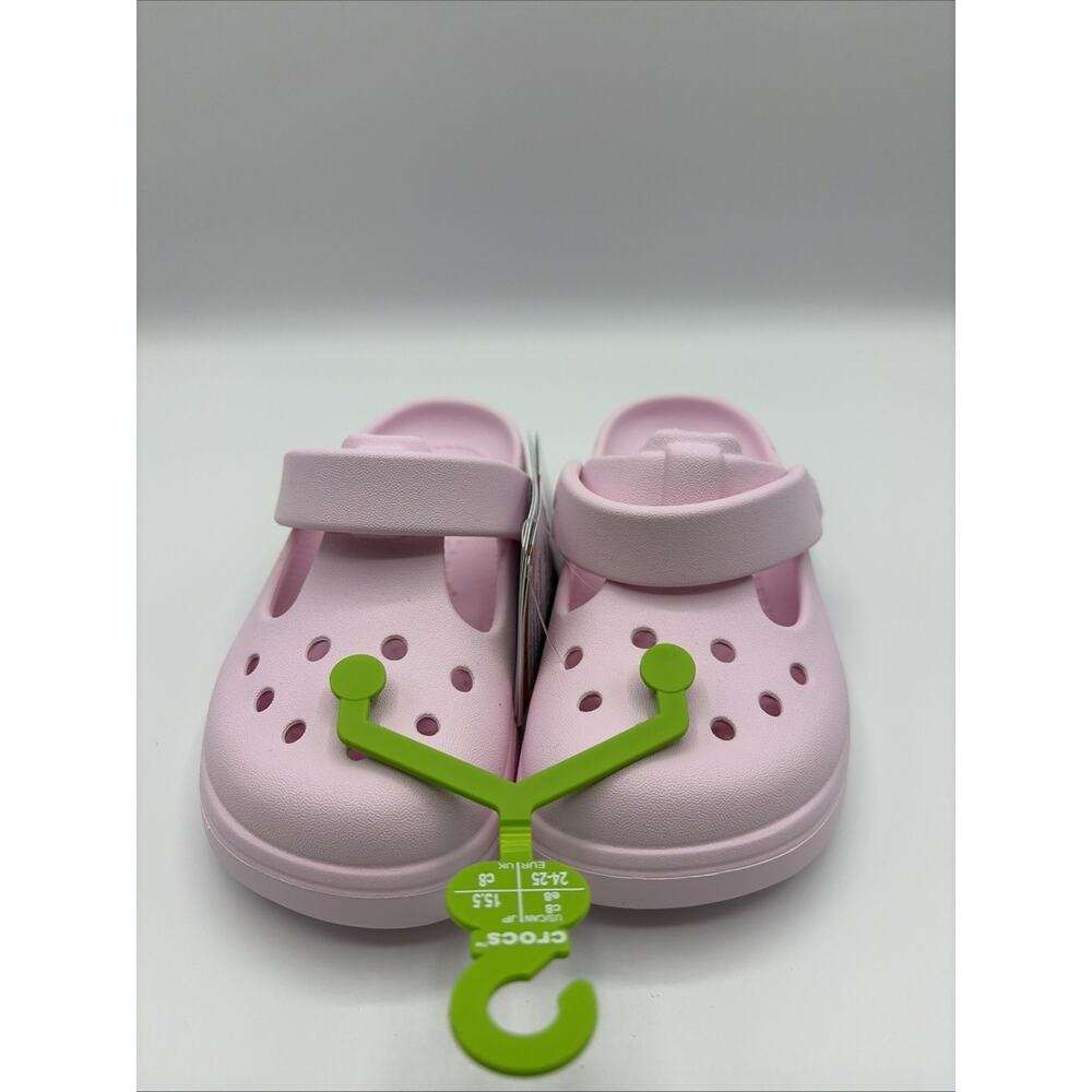 Crocs Classic Mary Jane Clog Light Pink Girl Kids Size C 8 EUR 25 NWT 210616-6ZW - Picture 3 of 10